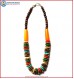 Mix Color Bone & Brass Beads Necklace