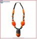Turquoise Beads & Resin Amber Beads Necklace