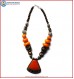 Resin Amber & Bone Beads Necklace